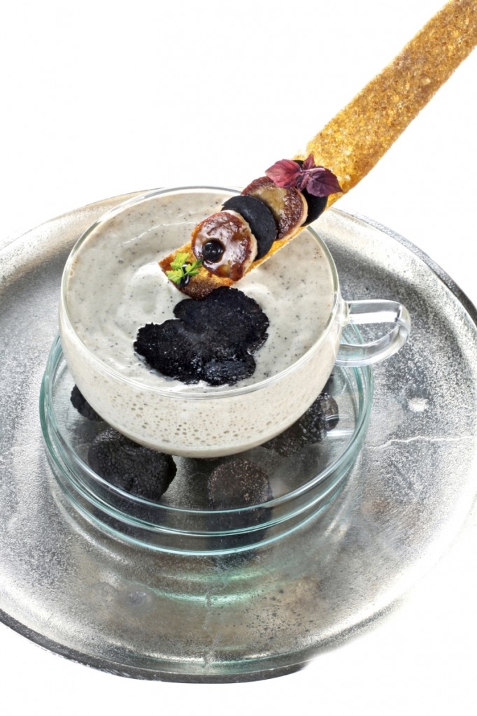 MOBKK-Lentil Veloute with Foie Gras, Perigord Truffle and  Quail