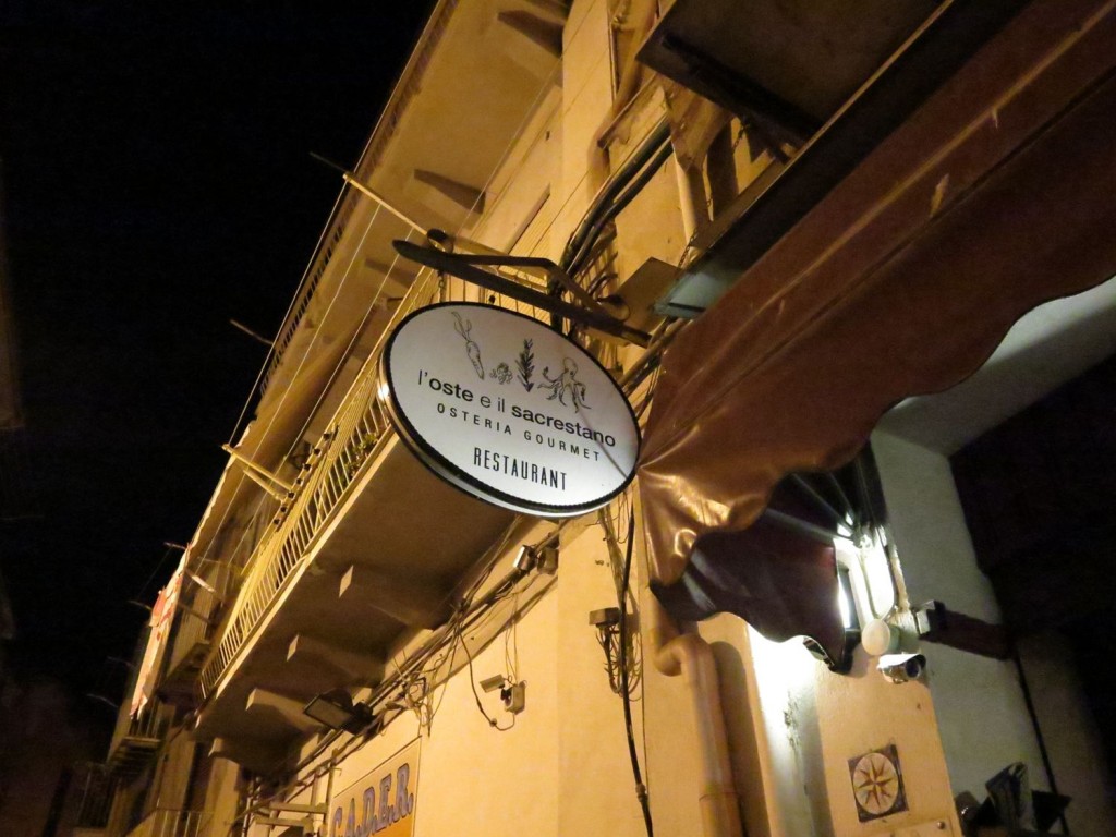 Sicily, Licata l'oste e il sacrestano restaurant 2015 July 3 - 23