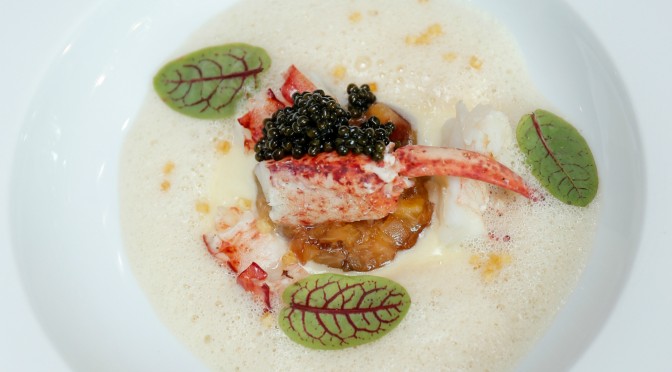 2 Lobster with potato lime eucalyptus and caviar