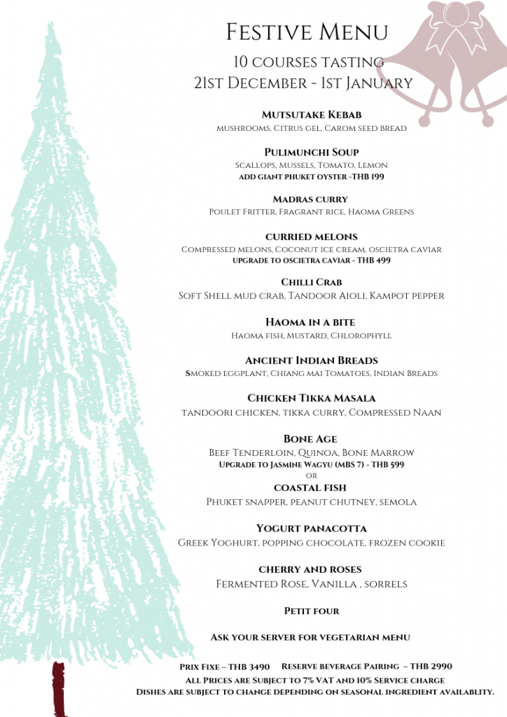 Festive Menu 2019 - NV