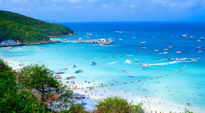 Koh,Larn,Island,Tropical,Beach,In,Pattaya,City,,Chonburi,Thailand.