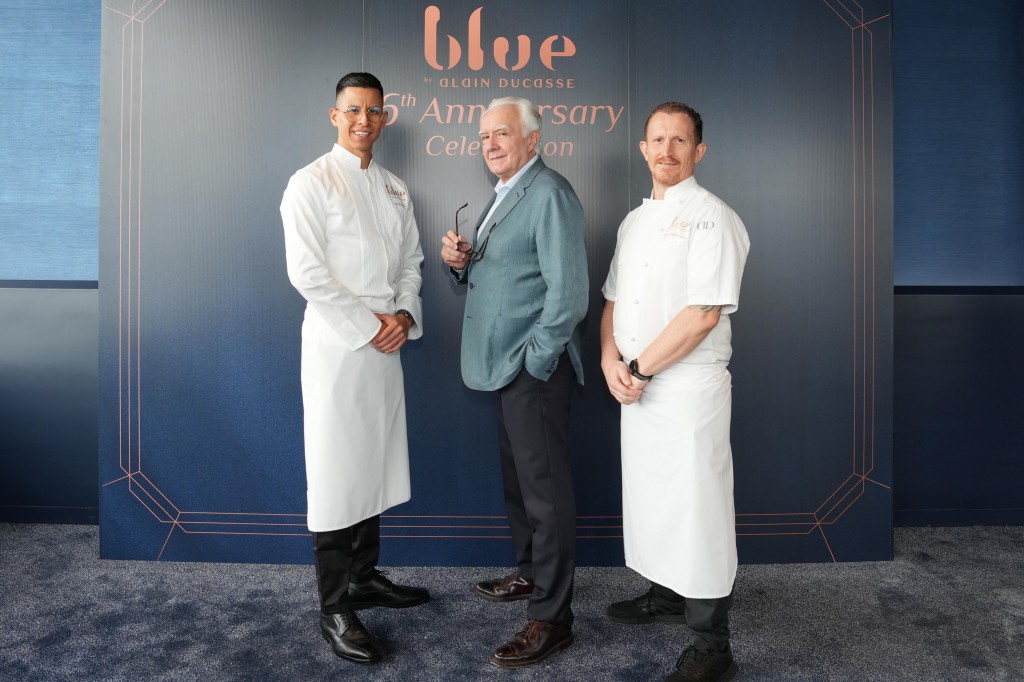 4. Chef Evens Lopez, Executive Chef of Blue by Alain Ducasse _ Alain Ducasse, Founder of Alain Ducasse Group _ Chef Christophe Grilo, Executive Pastry Chef of Alain Ducasse Group